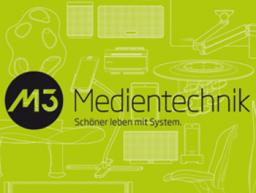 Download Logo M3 Medientechnik mit Hintergrund